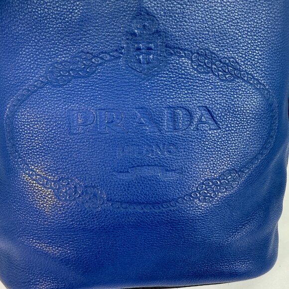 Prada Bucket Logo Bag Blue - Picture 4 of 13